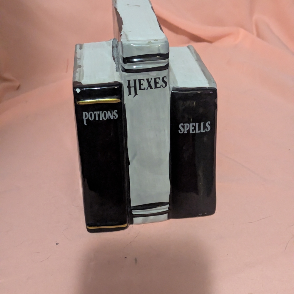 MARCS Black and White Ceramic Book Trio - Potions Hexes Spells